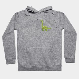 Derpy Dino Says Hi ( But It's Embroidery So It's Fancy) Hoodie